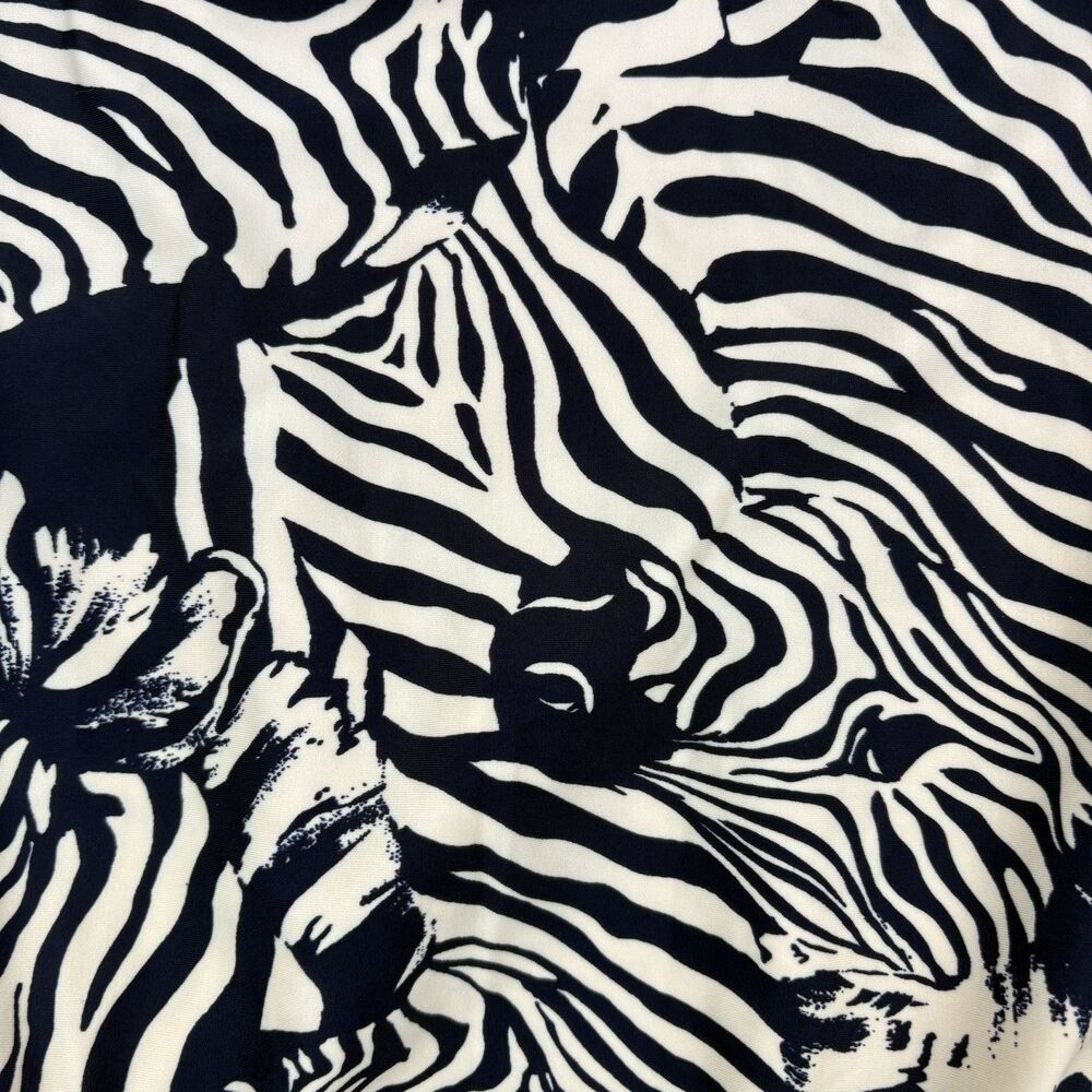Crewcuts By J Crew Zebra Print Bathing Suit Girls Youth 16 One Piece Open Back - Picture 2 of 10